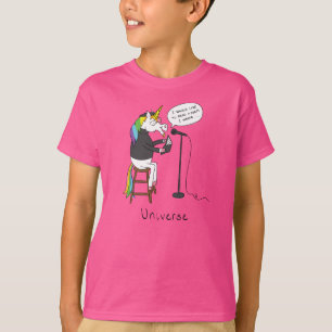Universe Unicorn Poetry Funny Boy's Kid's T-shirt