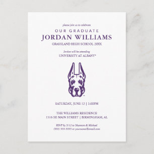 University at Albany Great Dane Mascot Head Announcement Postcard