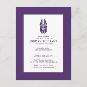 University at Albany Great Dane Mascot Head Announcement Postcard