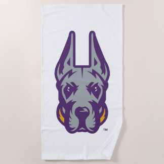 University at Albany Great Dane Mascot Head Beach Towel