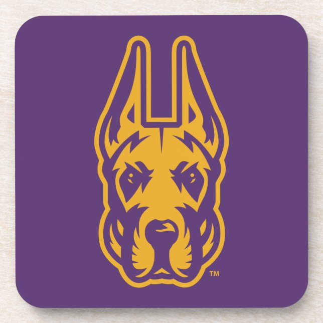 University at Albany Great Dane Mascot Head Coaster (Front)