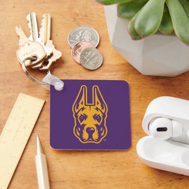 University at Albany Great Dane Mascot Head Keychain (Desk)