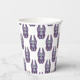University at Albany Great Dane Mascot Head Paper Cups
