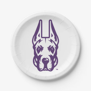 University at Albany Great Dane Mascot Head Paper Plate
