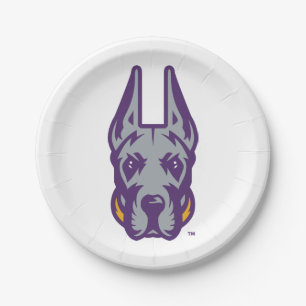 University at Albany Great Dane Mascot Head Paper Plate
