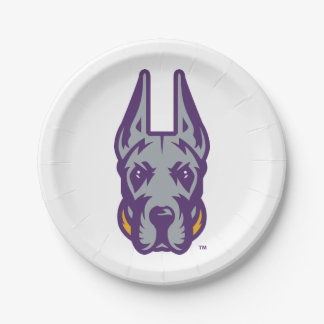 University at Albany Great Dane Mascot Head Paper Plate
