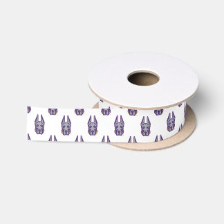 University at Albany Great Dane Mascot Head Satin Ribbon