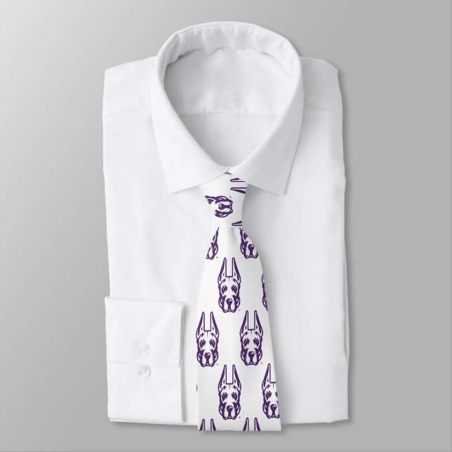 University at Albany Great Dane Mascot Head Tie (Tied)