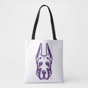 University at Albany Great Dane Mascot Head Tote Bag