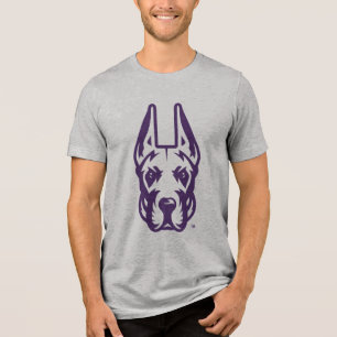 University at Albany Great Dane Mascot Head Tri-Blend Shirt