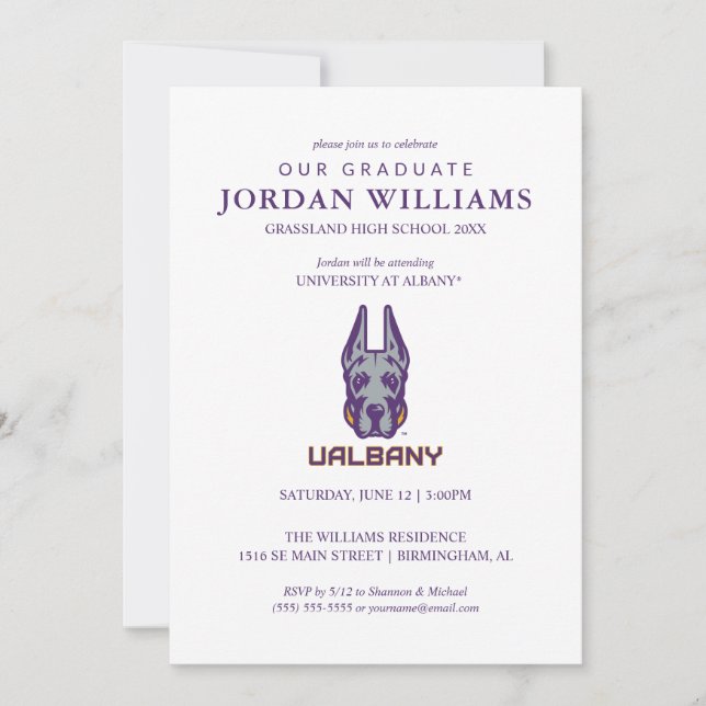 University at Albany Great Danes Announcement (Front)