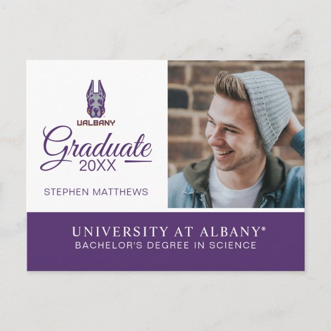 University at Albany Great Danes Announcement Postcard (Front)
