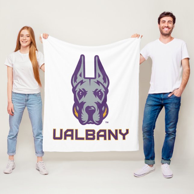 University at Albany Great Danes Fleece Blanket (In Situ)