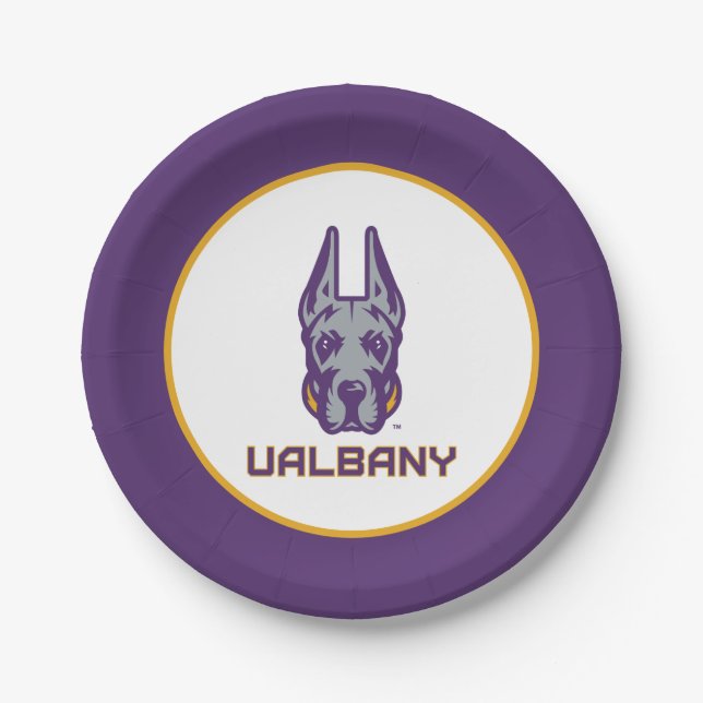 University at Albany Great Danes Paper Plate (Front)
