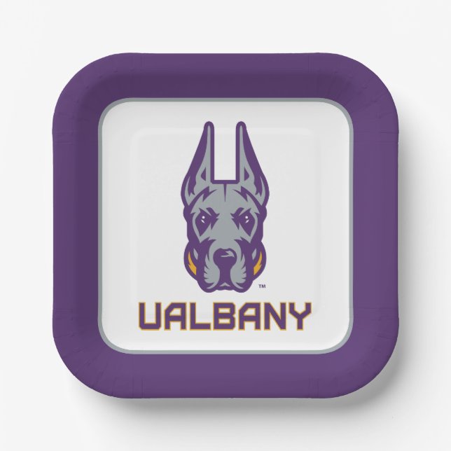 University at Albany Great Danes Paper Plate (Front)