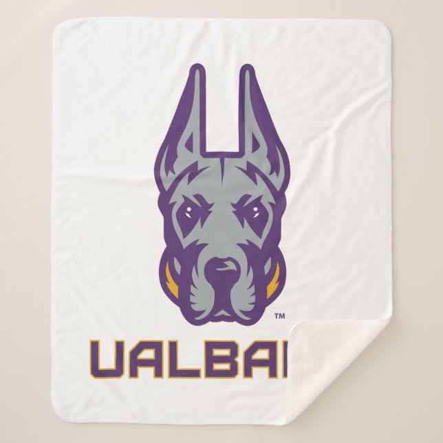 University at Albany Great Danes Sherpa Blanket (Front)