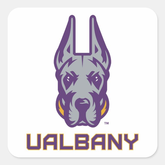 University at Albany Great Danes Square Sticker (Front)