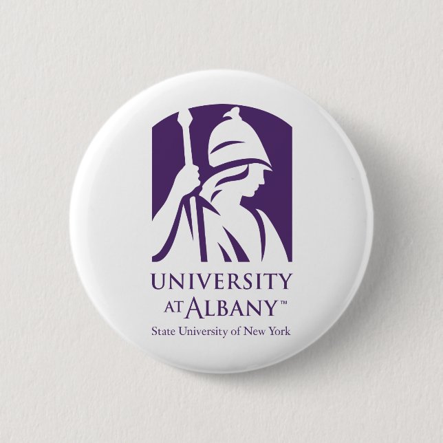 University at Albany Iconic Logo 2 Inch Round Button (Front)