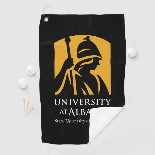 University at Albany Iconic Logo Golf Towel (InSitu)
