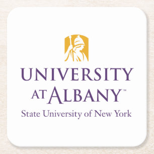 University at Albany Iconic Logo Square Paper Coaster