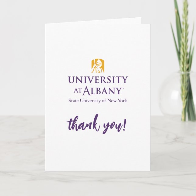University at Albany Iconic Logo Thank You Card (Front)