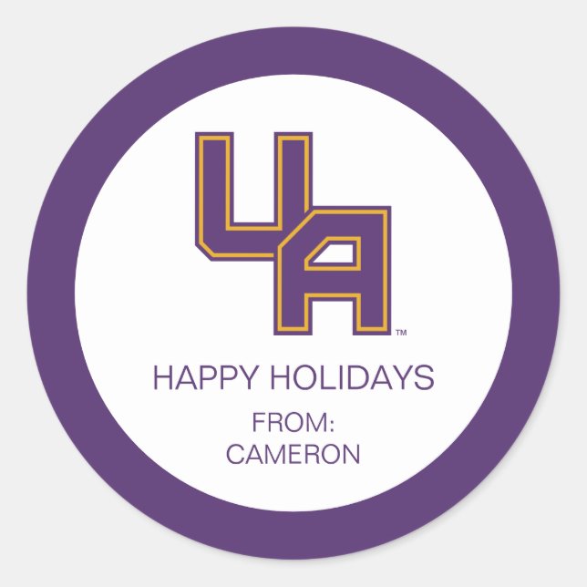 University at Albany Initials Logo Classic Round Sticker (Front)