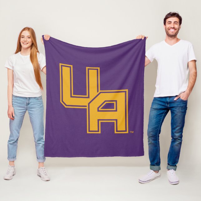 University at Albany Initials Logo Fleece Blanket (In Situ)