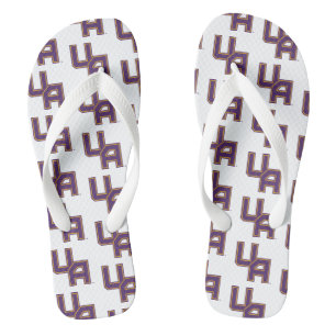 University at Albany Initials Logo Flip Flops