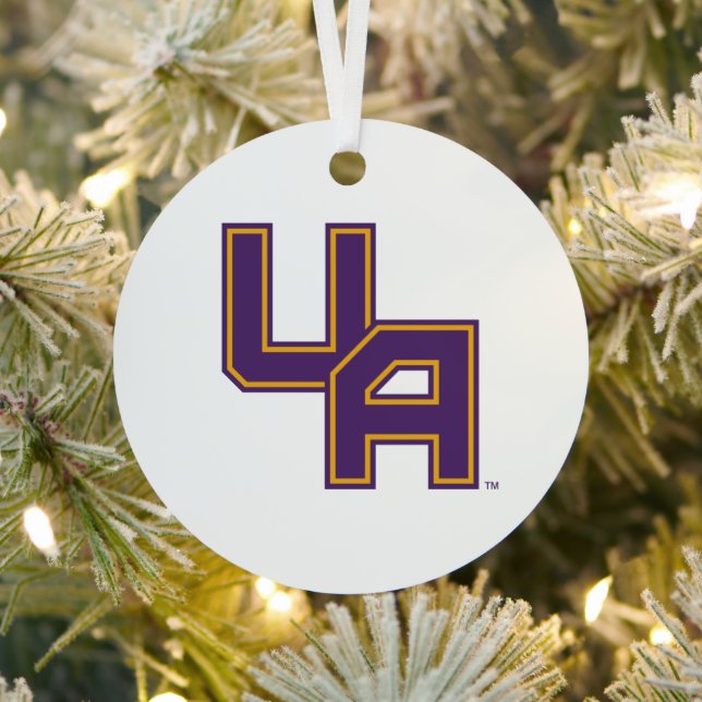 University at Albany Initials Logo Metal Ornament (Insitu)