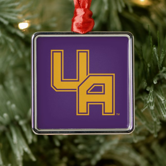 University at Albany Initials Logo Metal Ornament (Tree)