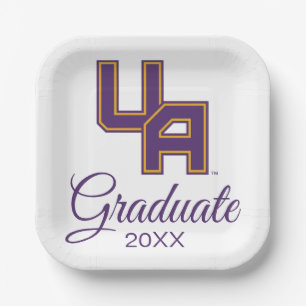 University at Albany Initials Logo Paper Plate