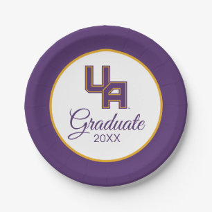 University at Albany Initials Logo Paper Plate