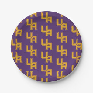 University at Albany Initials Logo Paper Plate
