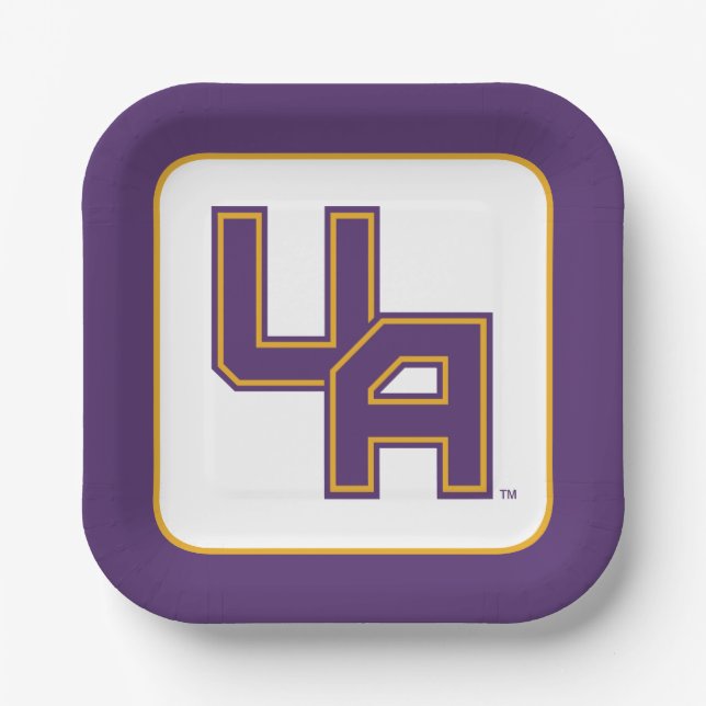 University at Albany Initials Logo Paper Plate (Front)