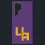 University at Albany Initials Logo Samsung Galaxy Case<br><div class="desc">The The University at Albany initials logo features a bold and dynamic "UA" design, rendered in the university's signature purple and outlined with a striking gold border. The angular, block-like letters give the logo a strong and authoritative appearance, perfect for representing school pride and identity. The symmetrical and geometric structure...</div>