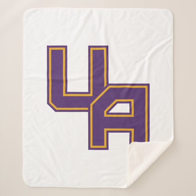 University at Albany Initials Logo Sherpa Blanket (Front)