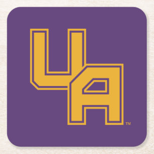 University at Albany Initials Logo Square Paper Coaster