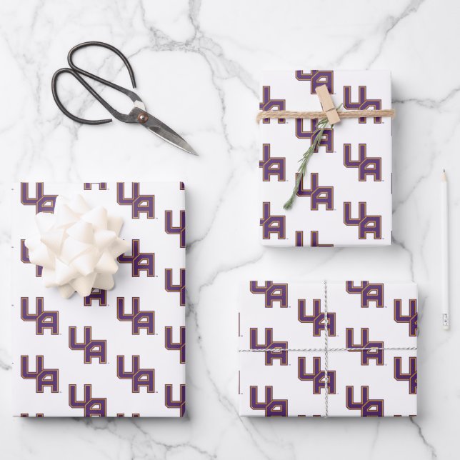 University at Albany Initials Logo Wrapping Paper Sheet (Front)