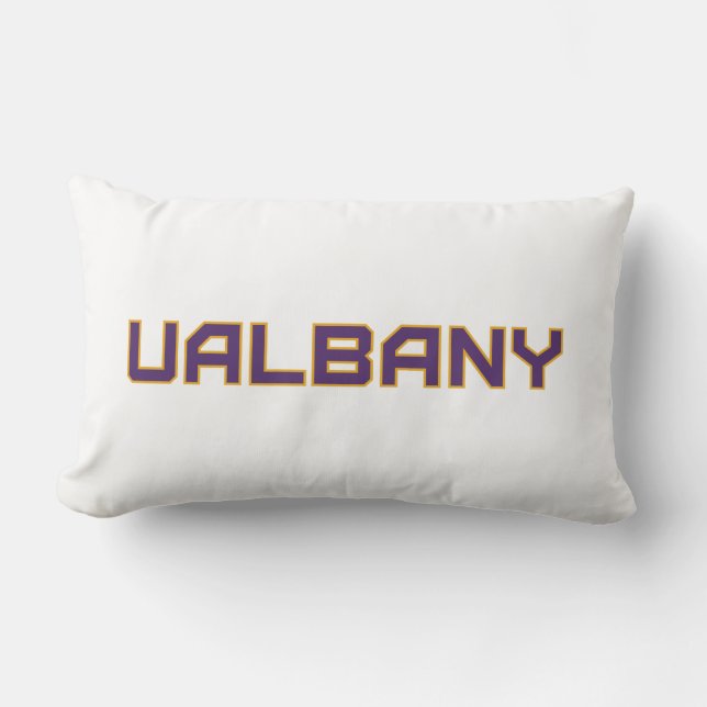 University at Albany Wordmark Lumbar Pillow (Front)