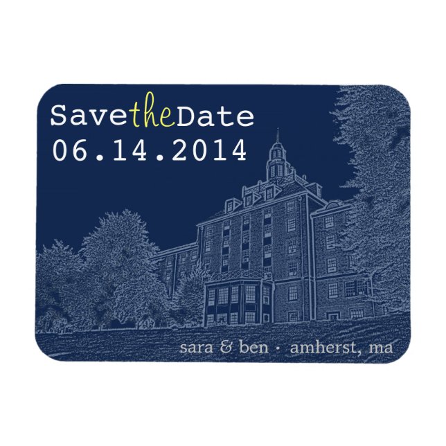 University Dorm Save the Date Magnet (Horizontal)