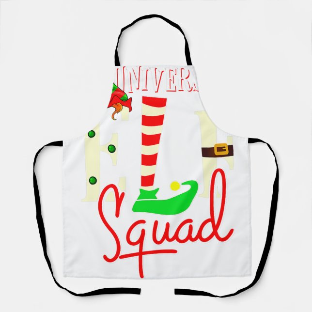 University Elf Squad Christmas Gift for University Apron (Front)