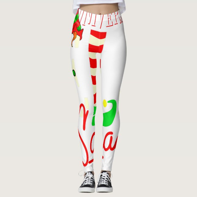 University Elf Squad Christmas Gift for University Leggings (Front)