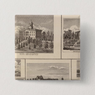 University, Fayette residences, Davenport 2 Inch Square Button