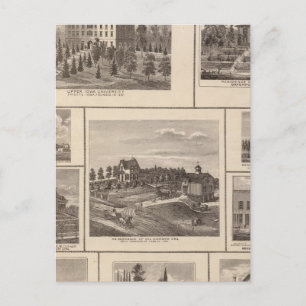 University, Fayette residences, Davenport Postcard