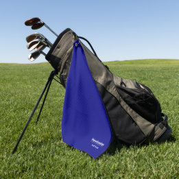 University Golf Team Navy Blue and White Golf Towel