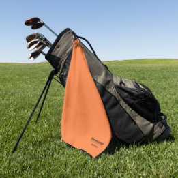 University Golf Team Orange and Black Golf Towel