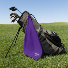 University Golf Team Purple and White Golf Towel