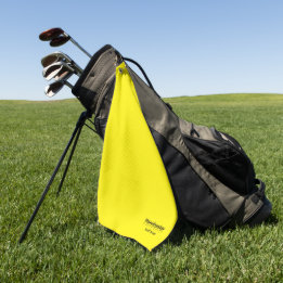 University Golf Team Yellow and Black Golf Towel
