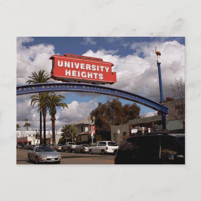 University Heights, San Diego Postcard (Front)