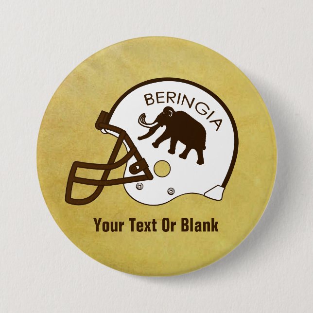 University of Beringia Football 3 Inch Round Button (Front)